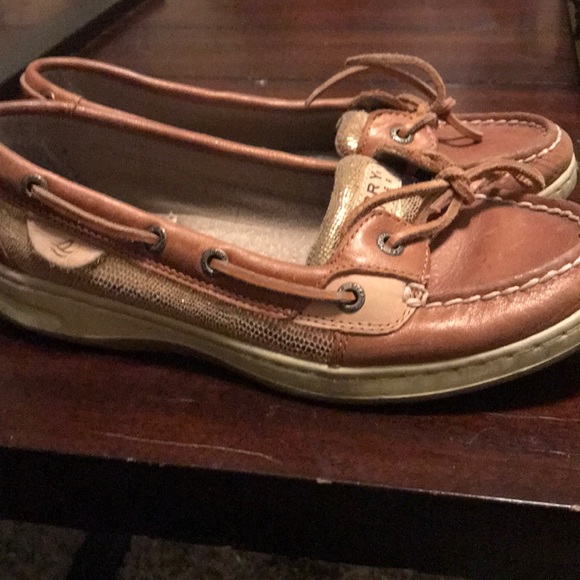 Sperrys gold and tan size 7 - Picture 2 of 7